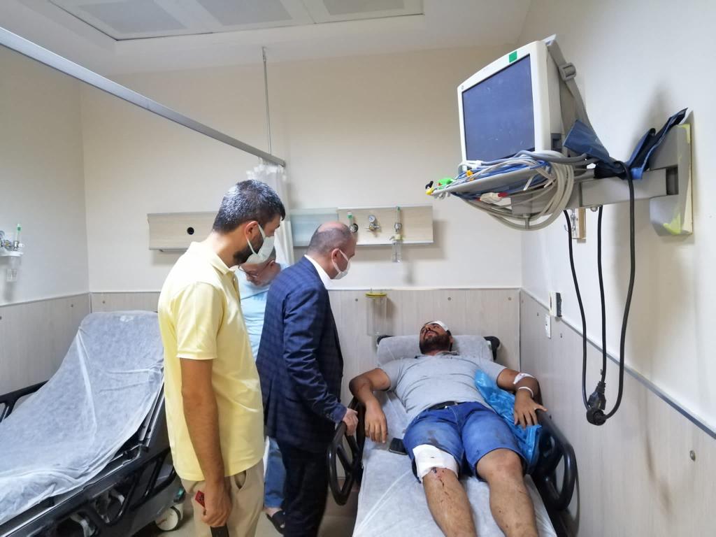  İl Sağlık Müdürümüz Op. Dr. Mehmet Akdağ Trafik Kazası Geçiren Personelimizi  Eğitim Araştırma Hastanesinde Ziyaret Etti.